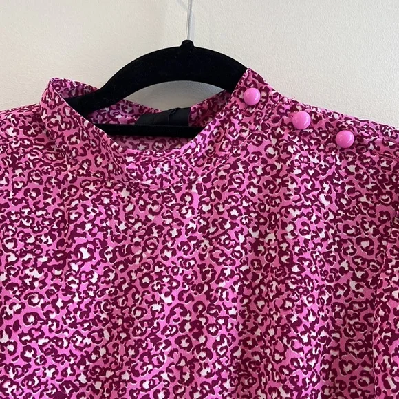 Who What Wear Pink Leopard Dress - Picture 5 of 8